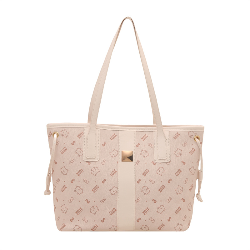 Large-capacity commuter bag for women, 2025 new printed fashionable tote bag, versatile casual handbag, single-shoulder bag Item Picture