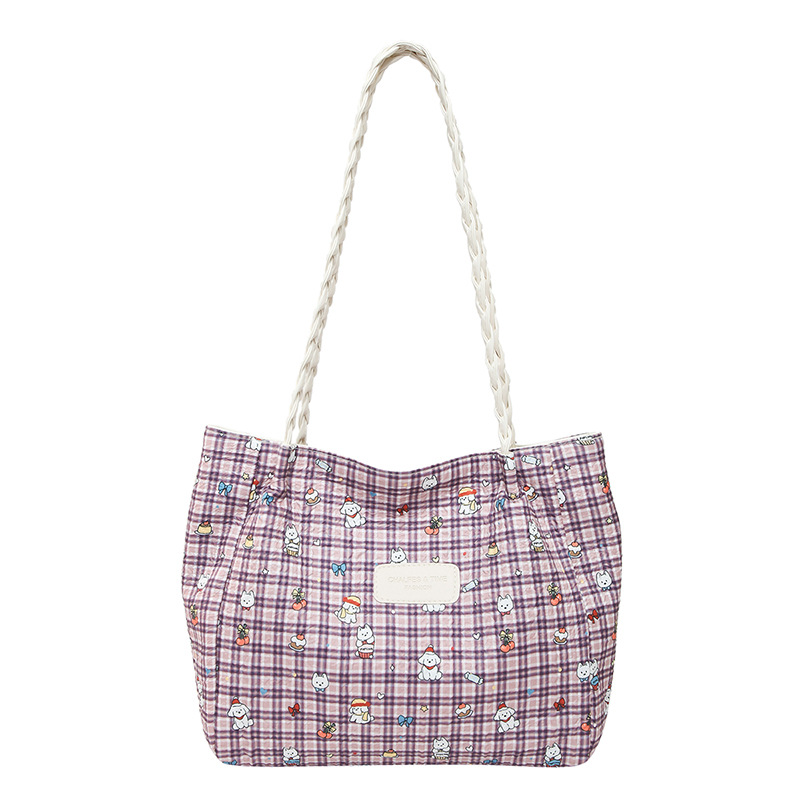 This is a new retro college style, versatile and large-capacity casual single-shoulder handbag for college students commuting to class in 2025 Item Picture