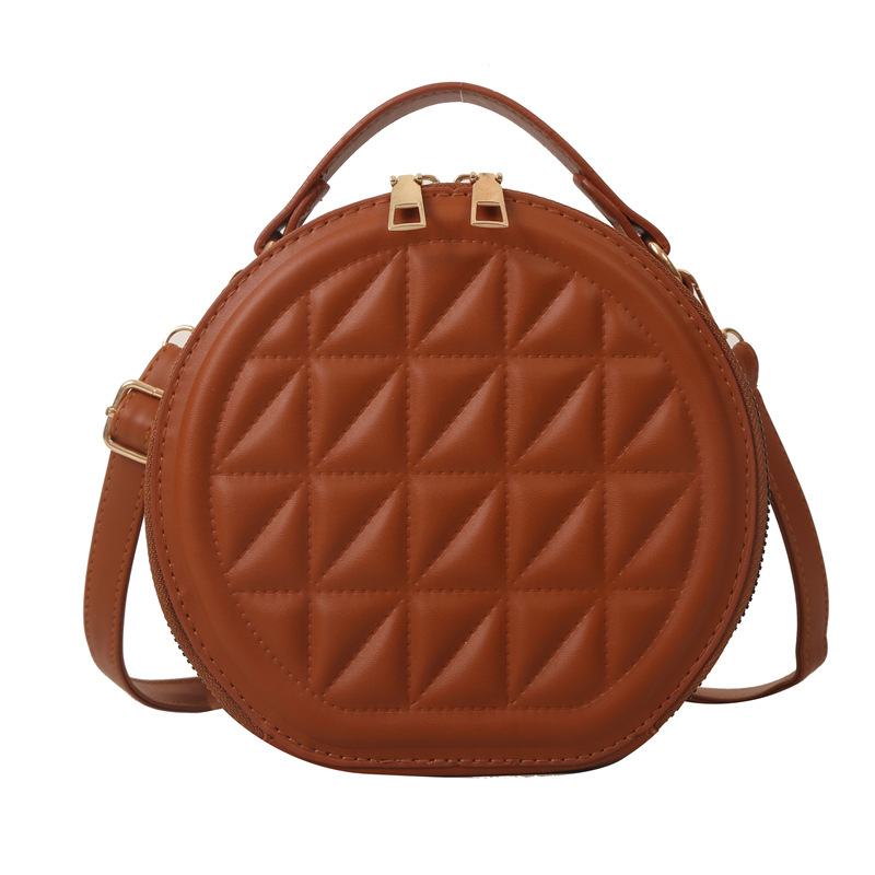 Fashionable, casual, embossed and simple 2025 Spring new style. This year's popular design is the single-shoulder crossbody small round bag Item Picture