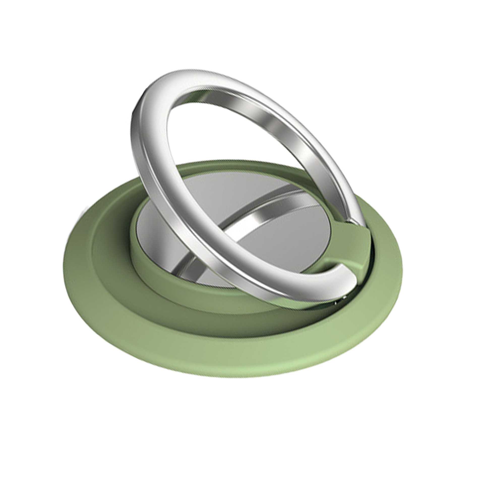 New circular phone stand with a flying saucer ring buckle, 360-degree rotating back sticker magnetic attachment, lazy phone ring stand Item Picture