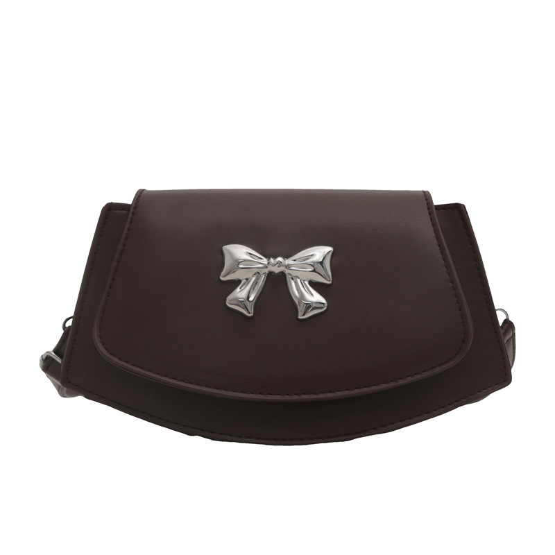 Korean style fashion bag for women 2024 New simple solid color versatile Butterfly commuter bag, high-end and niche crossbody bag Item Picture