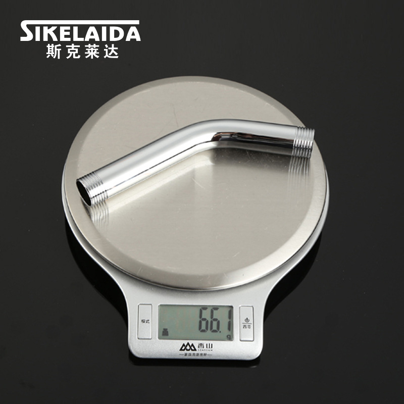 Manufacturer's stainless steel wall-mounted concealed small elbow pipe shower head arm, shower rod length 15/24cm bathroom accessories Specification drawing