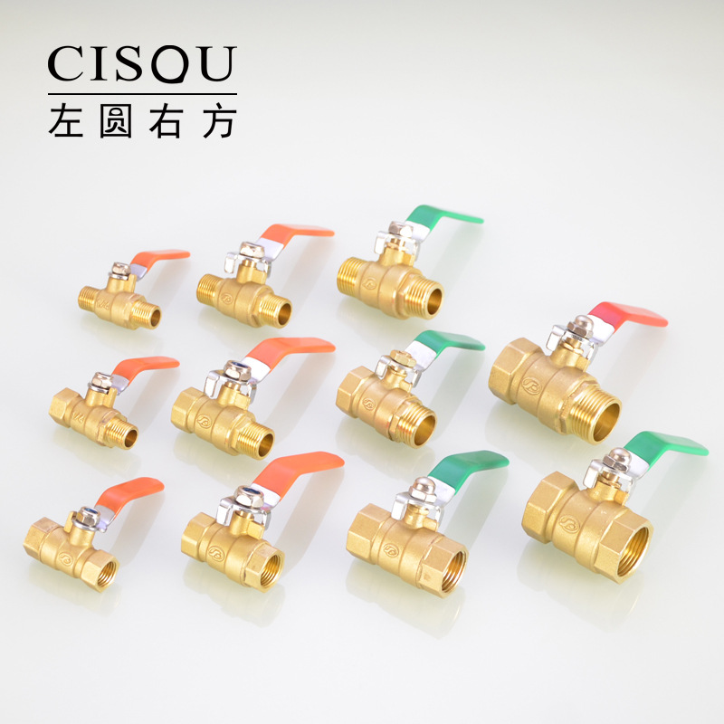 2/3/4/6 copper ball valve with internal thread and external thread long handle, DN8 10 15 20 cold and hot water pipe switch joint details Picture