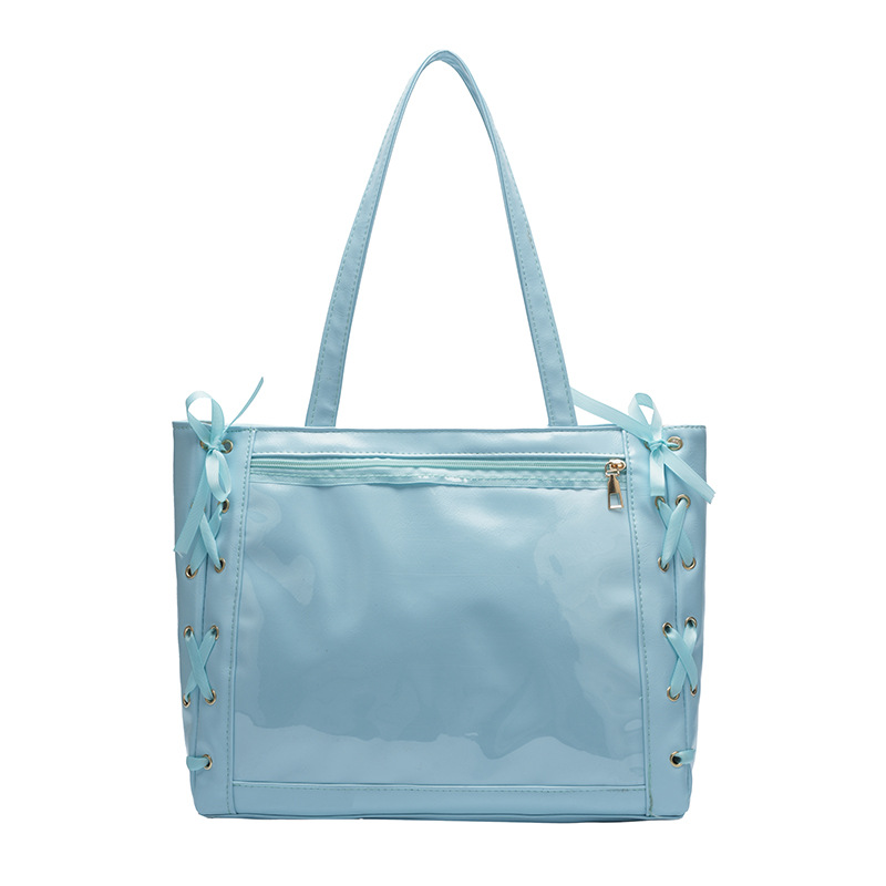 Spring 2025 new Japanese-style, fresh and cute handbag, fashionable and simple, large-capacity casual single-shoulder tote bag Item Picture