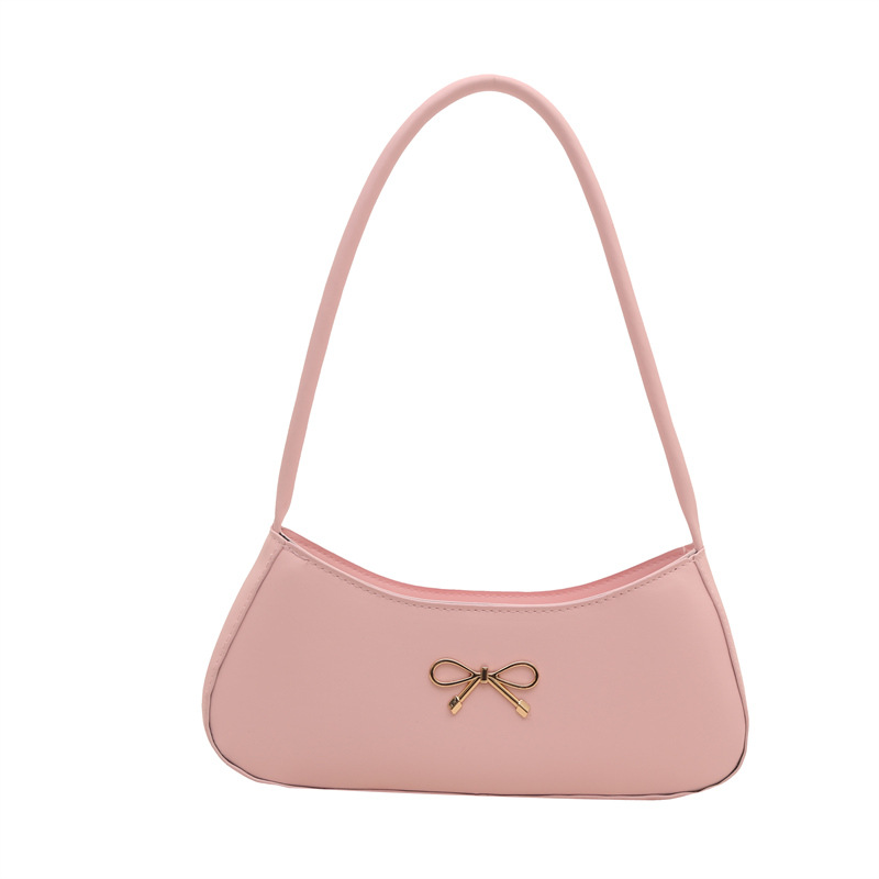 Korean-style fashionable casual bow single-shoulder bag, new Spring/Summer 2025, stylish and stylish crossbody underarm bag Item Picture