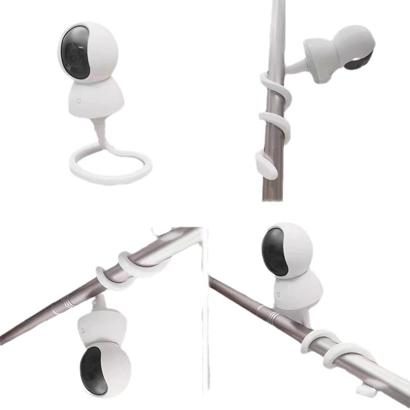@@@@ small round head white silicone bracket, camera bracket, monitor bracket, export product environmentally friendly Item Picture