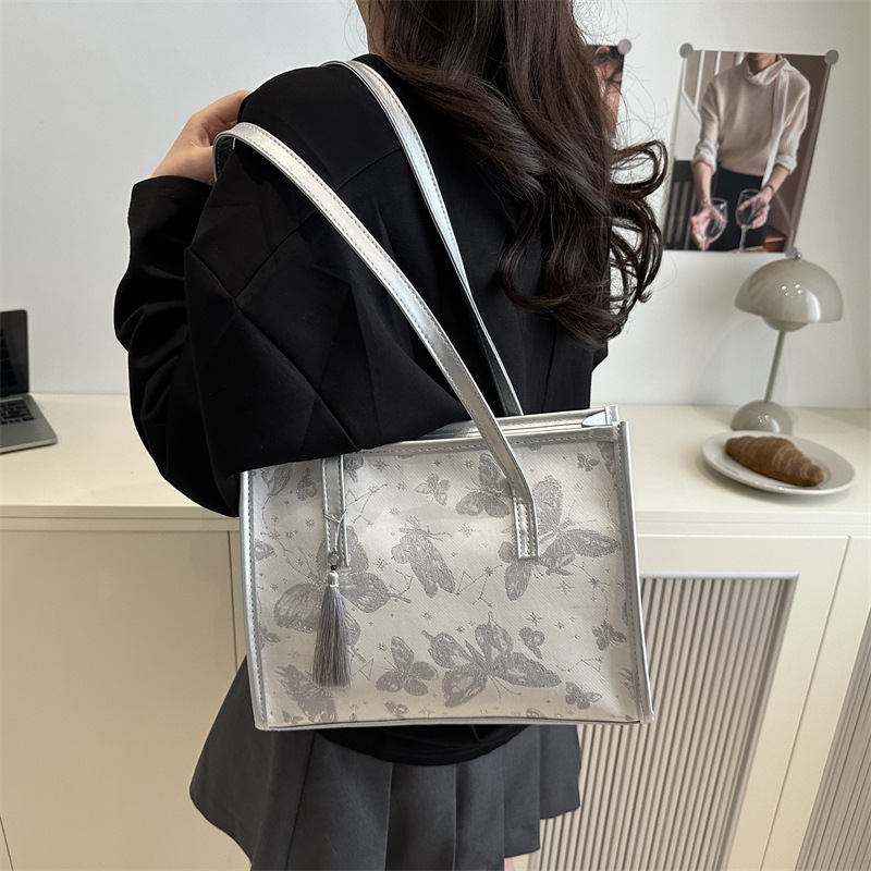 Cross-border Women's Bag 2025 New Style Korean version Large capacity Tote bag Korean version large capacity hand-held shoulder crossbody bag Specification drawing