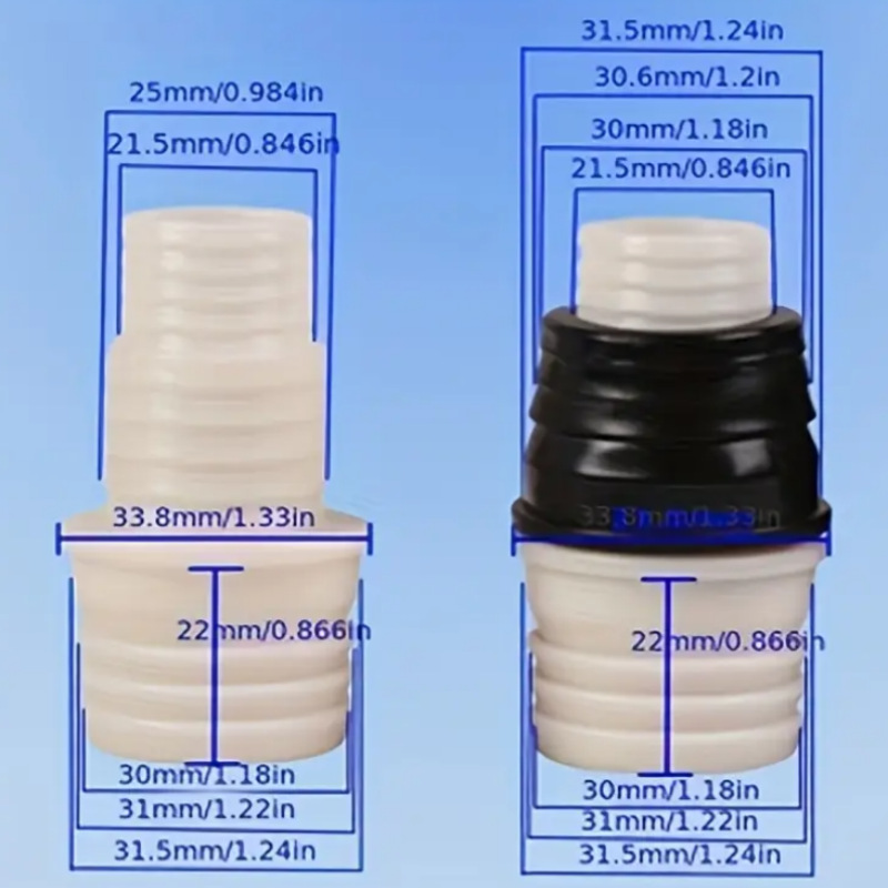 The 21-32 extension and reducer joint for the washing machine drain pipe is used to extend the plastic joint and extend the connection head of the sewer pipe details Picture
