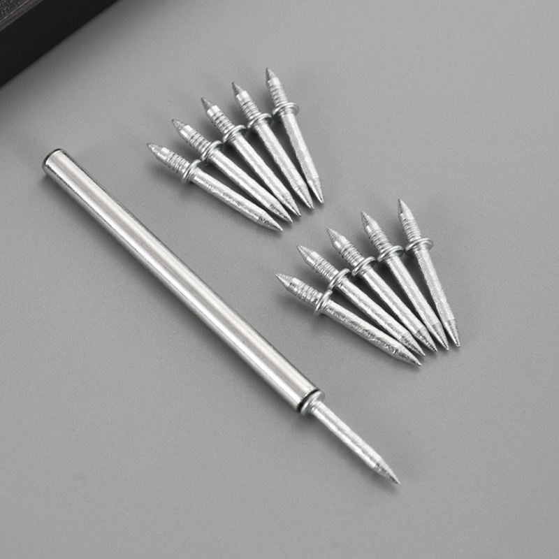 Invisible skirting board nails, bidirectional edge sealing, hole-free nails, fixed nails, pointed nails at both ends, sleeve nails, and sheep horn nails details Picture