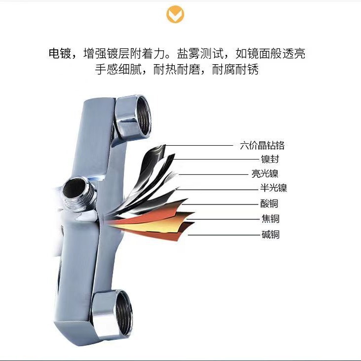 All-copper mixed water valve, bathroom hot and cold water faucet, shower water heater mixed showerhead set, concealed switch valve Application Scenario