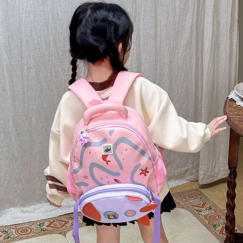 Children's schoolbags, cartoon and animation, backpacks for kindergarten kids, 3-5 years old, boys and girls in small and middle classes, backpacks for foreign trade Specification drawing