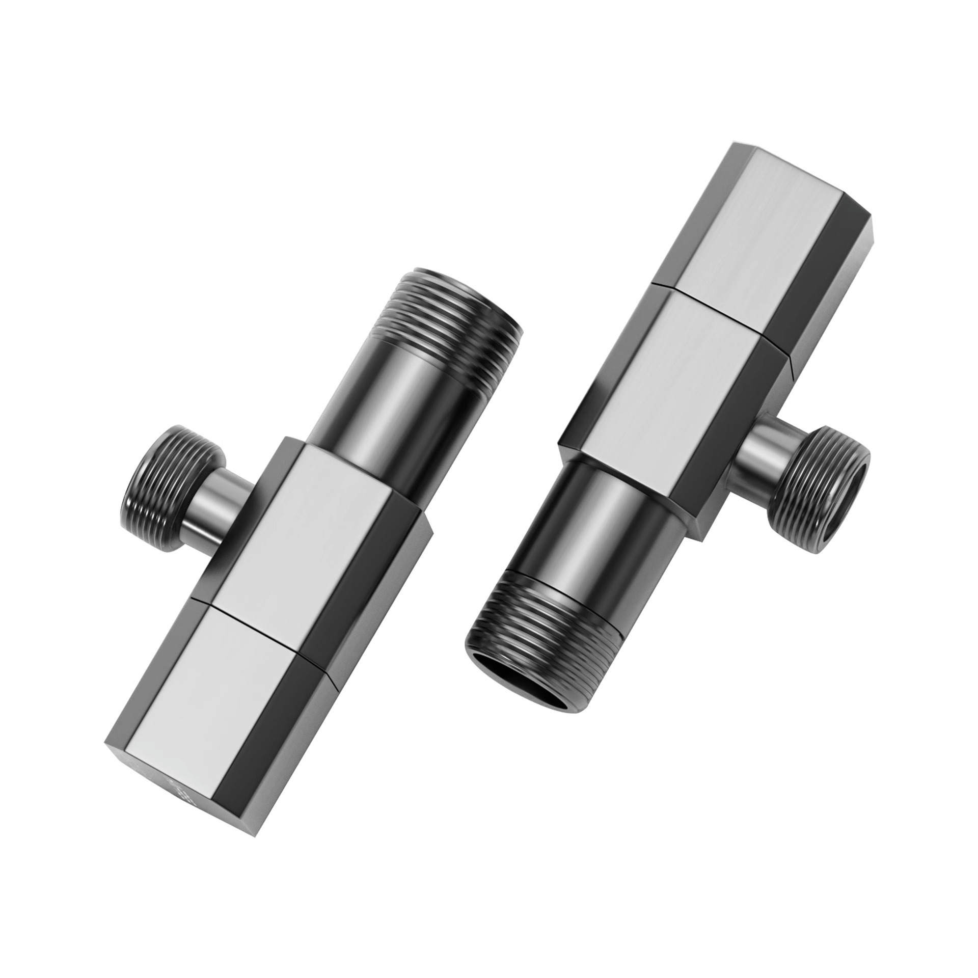 Zhuoding all-copper Angle valve water heater toilet Angle valve wholesale gun gray octagonal kitchen cold and hot universal Angle valve Item Picture
