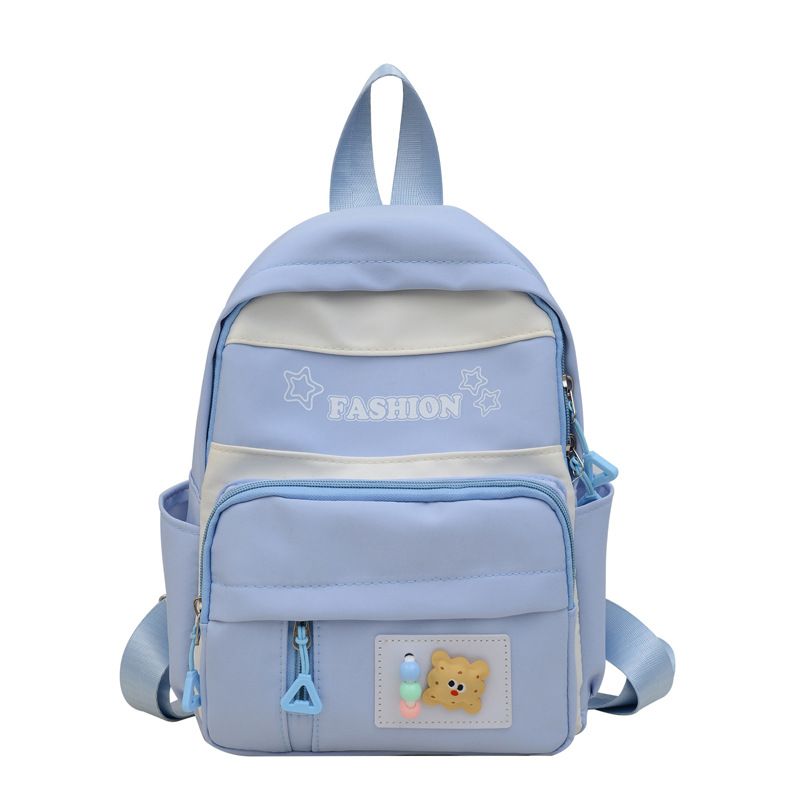 The new spring 2025 color-blocking and patchwork backpack is cute, with a large capacity and a high-quality single-shoulder crossbody bag, making it a cross-border trend Item Picture