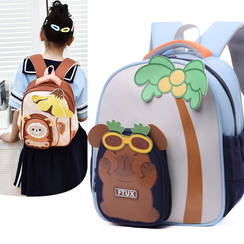 New Spring/Summer 2025 girls' kindergarten schoolbags, children's backpacks for going out, cute princess backpacks for babies details Picture