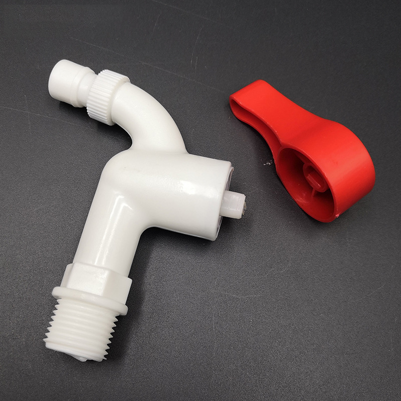 Liqin Pom faucet, hot and cold dual-purpose, copper rod, plastic rod, small plastic faucet, extended faucet with lock Specification drawing