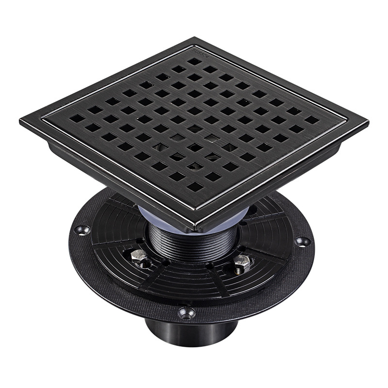 Cross-border Amazon stainless steel floor drain, American-style anti-odor bathroom balcony floor drain with flange grid mesh, invisible floor drain Item Picture
