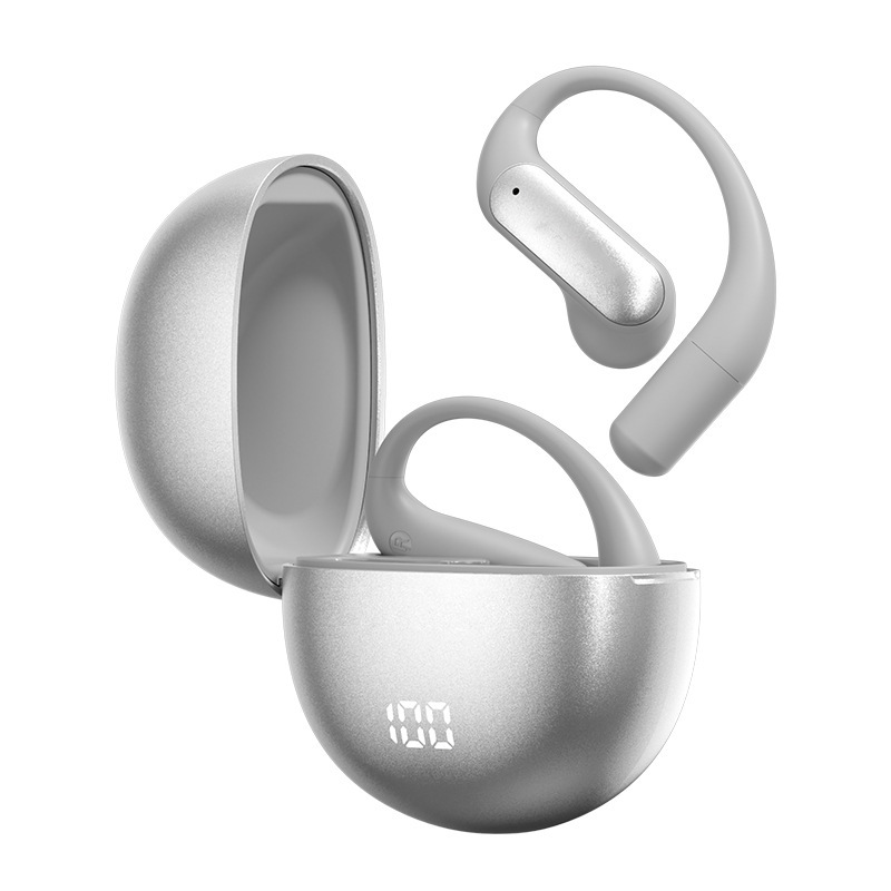 AI Smart Translation Headphones M118 Cross-border ultra-long battery life Battery display semi-in-ear hanging Bluetooth headphones Item Picture