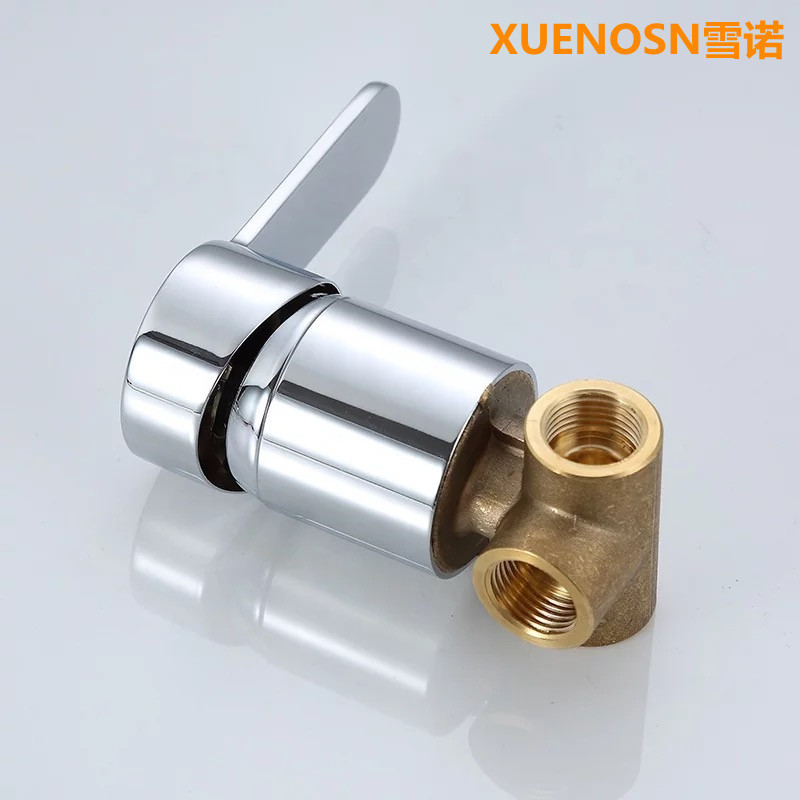 All-copper chrome-plated concealed single-function shower faucet wall-mounted circular three-way shower faucet cross-border project payment Specification drawing