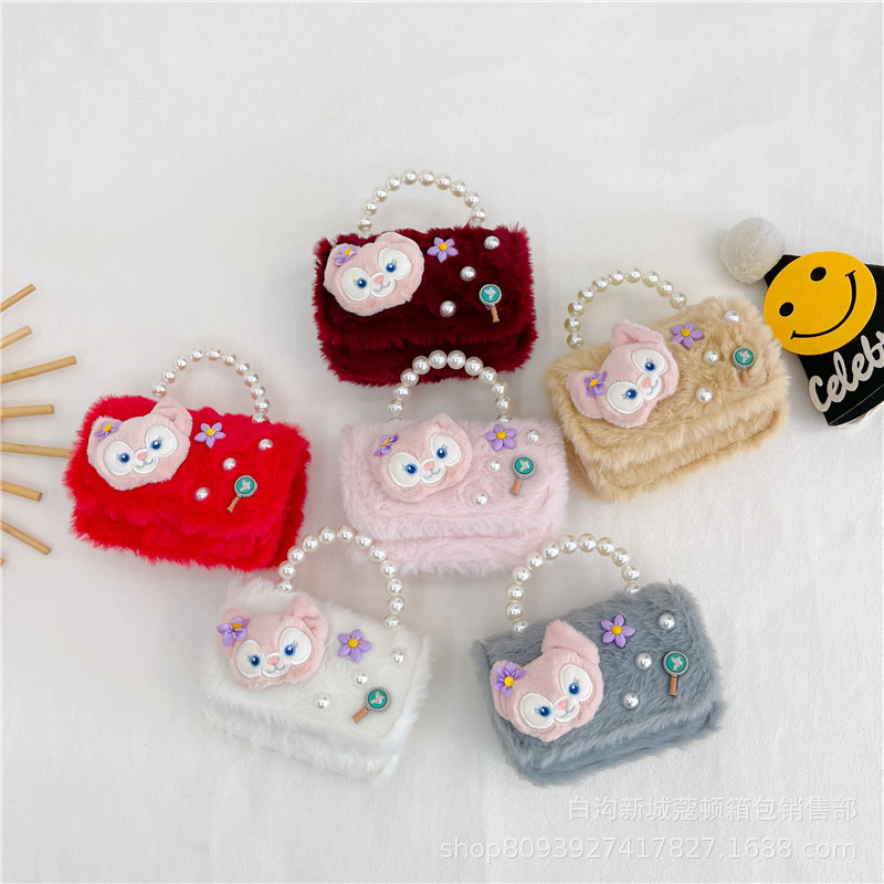 Ten birthday gifts for girls: Girls' Star Delu children's coin Purse, plush winter new style Lina Belle shoulder bag Specification drawing