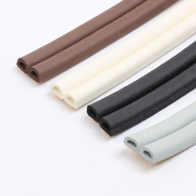 Wholesale D-type self-adhesive door and window sealing strips, back glued wood door, colored sponge sealing strips, windproof and dustproof, E-type, P-type, I-type Specification drawing