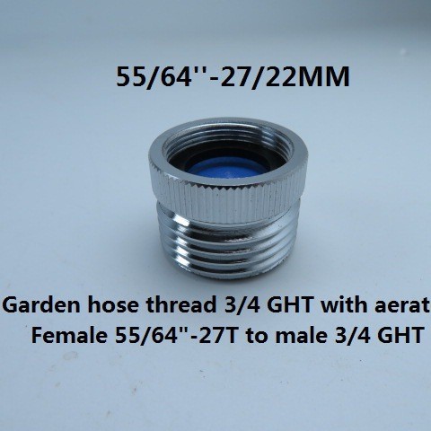 Brass faucet to garden hose adapter with aerator sink faucet adapter to garden hose Specification drawing