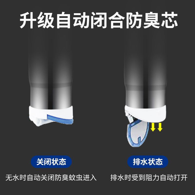 The floor drain fault extension pipe lengthens the inner core of the floor drain to prevent odor. It is a special fault extension core for the bathroom drain pipe Specification drawing