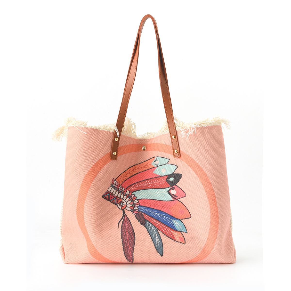 Bohemian ethnic sail bag, European and American cross-border commuting single-shoulder bag, niche design, large capacity bag, women's bag full figure