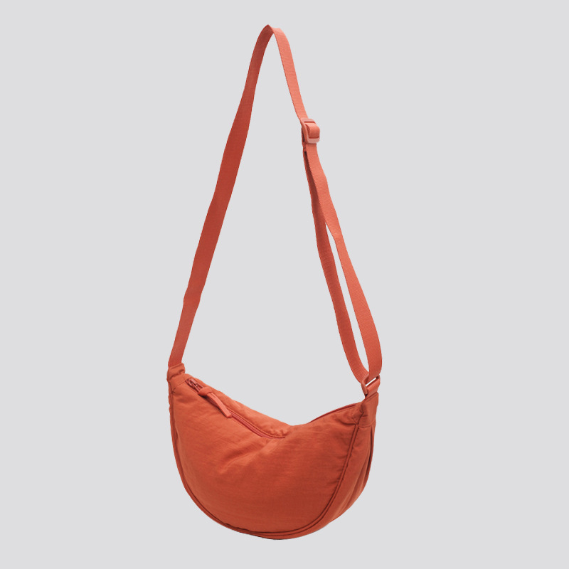 2025 New women's crossbody bag, nylon dumpling bag, fashionable and versatile women's shoulder bag, trendy and lightweight small cloth bag full figure