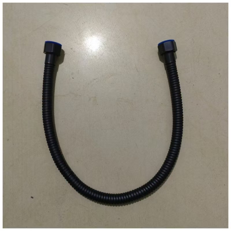Cross-border stainless steel gold shower hose, 50CM titanium gold encrypted shower tube, double-head cap, 60CM metal tube Specification drawing