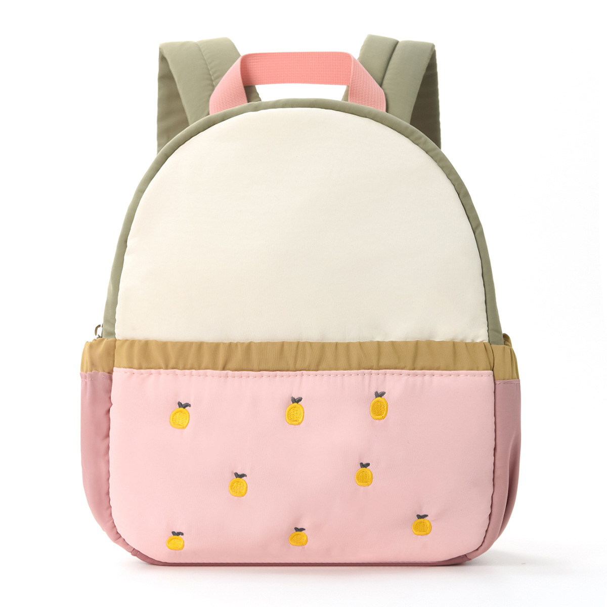 Feihong Cross-border Children's backpacks: Colorful and cute apple embroidery kindergarten schoolbags, mini travel backpacks for infants and toddlers full figure