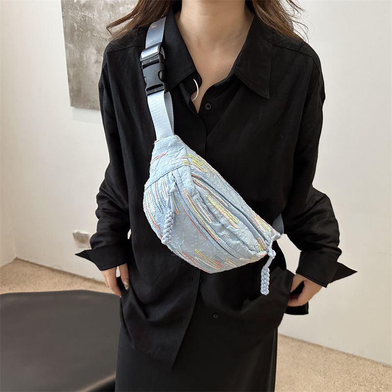 New fashionable and simple chest bag, best-selling large-capacity single-shoulder crossbody bag, outdoor travel crossbody small bag, women cross-border travel details Picture