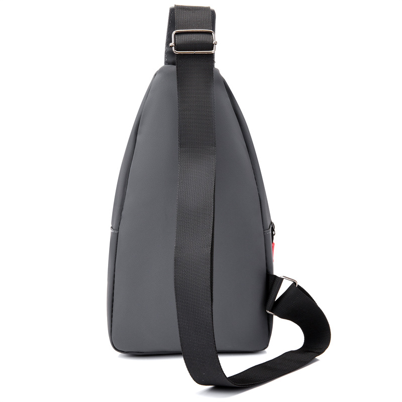 New men's high-quality waterproof nylon chest bag, simple and fashionable chest bag, large-capacity multi-layer crossbody bag, single-shoulder bag Item Picture