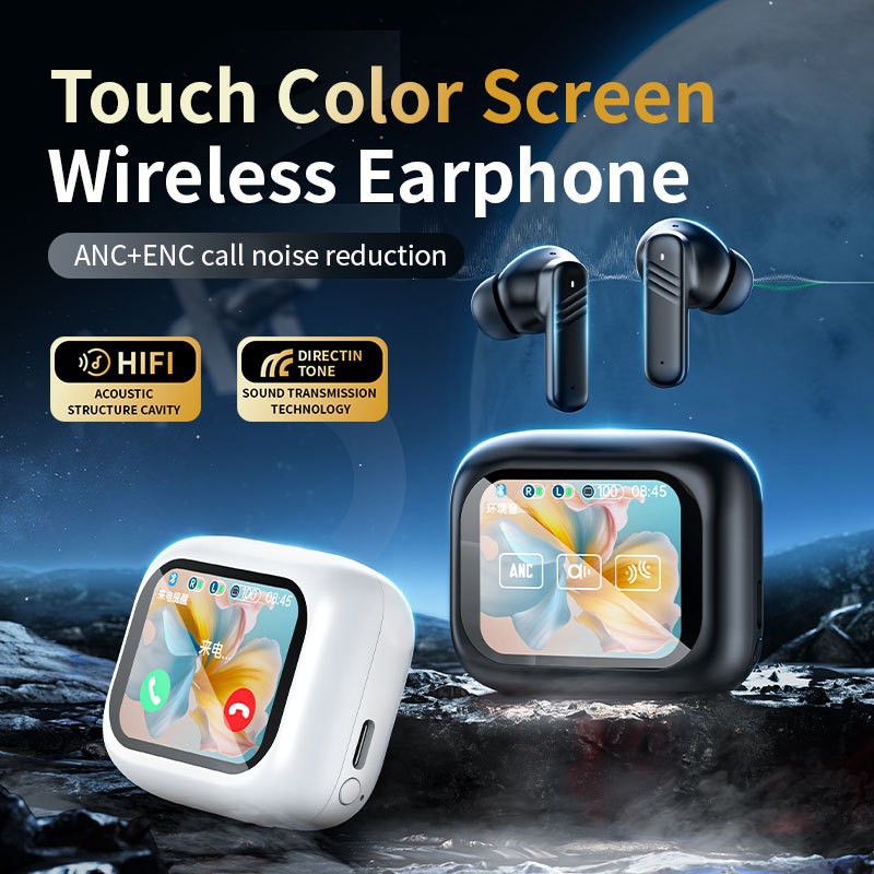 Amazon's best-selling translation headphones: LX10 in-ear wireless Bluetooth LCD full-color touch screen m6 noise-cancelling headphones full figure