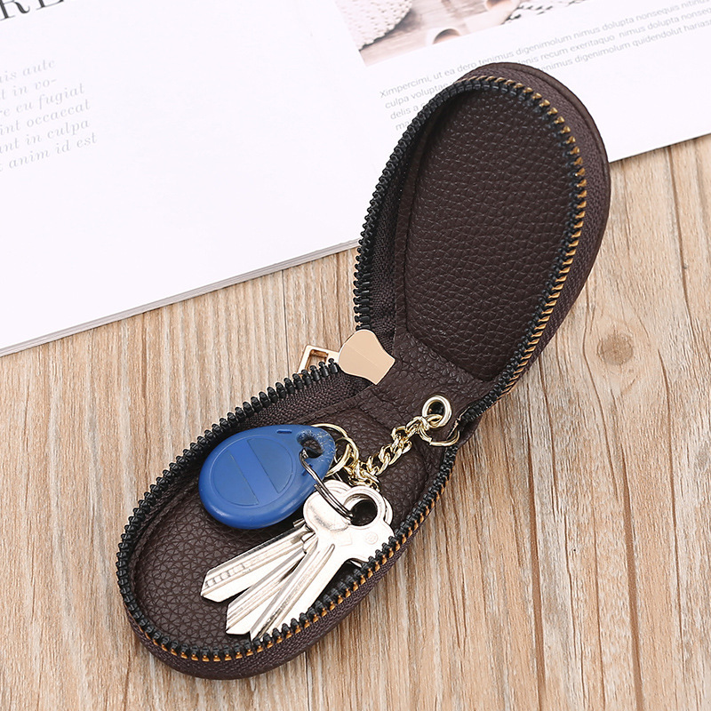 A genuine key case for both men and women, a new mini large-capacity car zipper remote control keychain storage bag Specification drawing