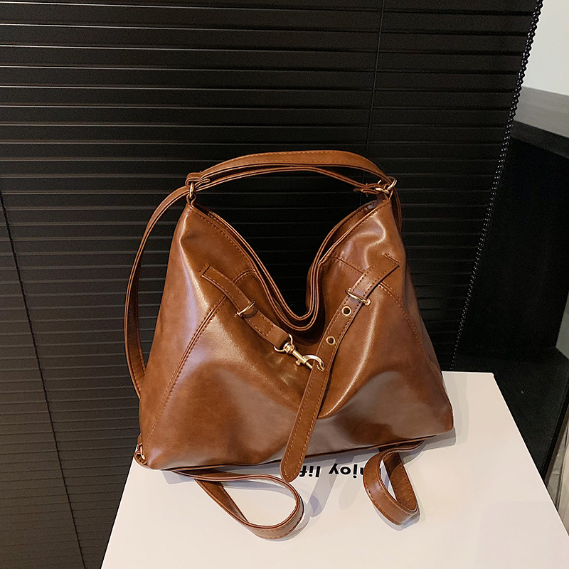 The minimalist Maillard large-capacity women's bag for 2024, a new casual and versatile backpack, tote bag, and a stylish and stylish commuter bag full figure
