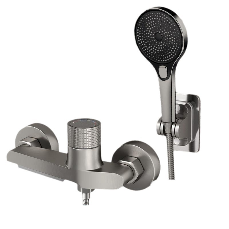 All-copper three-in-one cold and hot water faucet, shower head set, bathroom bathtub switch, simple cold and hot water mixing valve Item Picture