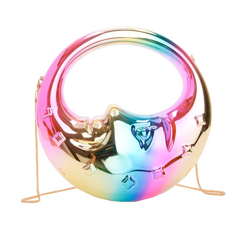 A new high-end acrylic bag for cross-border use from Europe and America, a moon-shaped handbag for women, and a unique and creative single-shoulder crossbody bag Item Picture