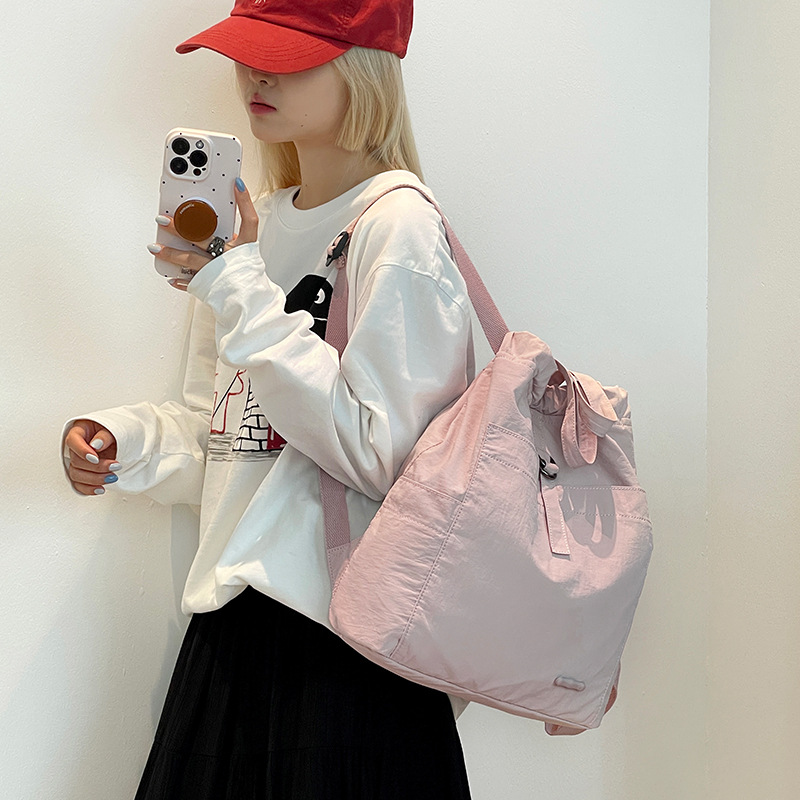 Colorful Fox's new Japanese-style women's casual, large-capacity, lightweight, solid-color commuting, fitness and outdoor backpack details Picture