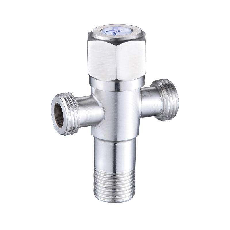 Wholesale 304 stainless steel Angle valve, three-way toilet, water heater, extended large flow 4-minute eight-shaped valve switch Application Scenario