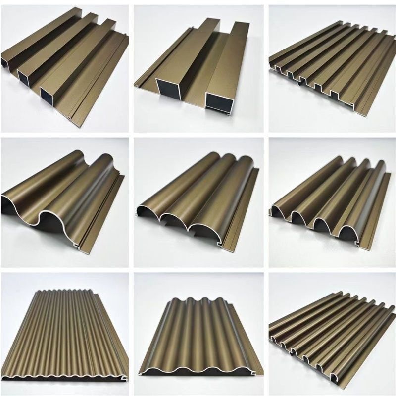 Irregular curtain wall sign, Great Wall concave-convex plate grid, aluminum alloy background head, wavy corrugated aluminum profile metal gate Specification drawing