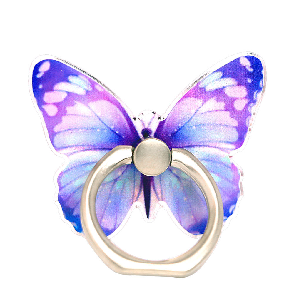 New, cute and creative, butterfly painted and cartoon phone stand with ring buckle in stock for wholesale Item Picture