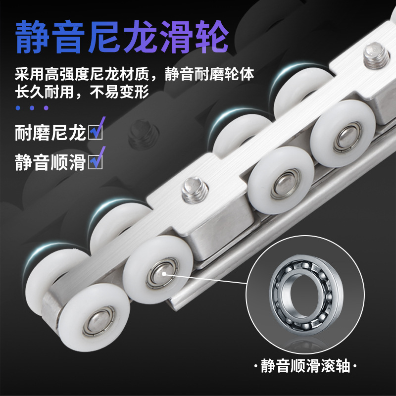 Stainless steel nylon hanging wheel doors, Windows, sliding doors, sliding doors, silent new style, thickened buffer bearing, aluminum alloy pulley Specification drawing