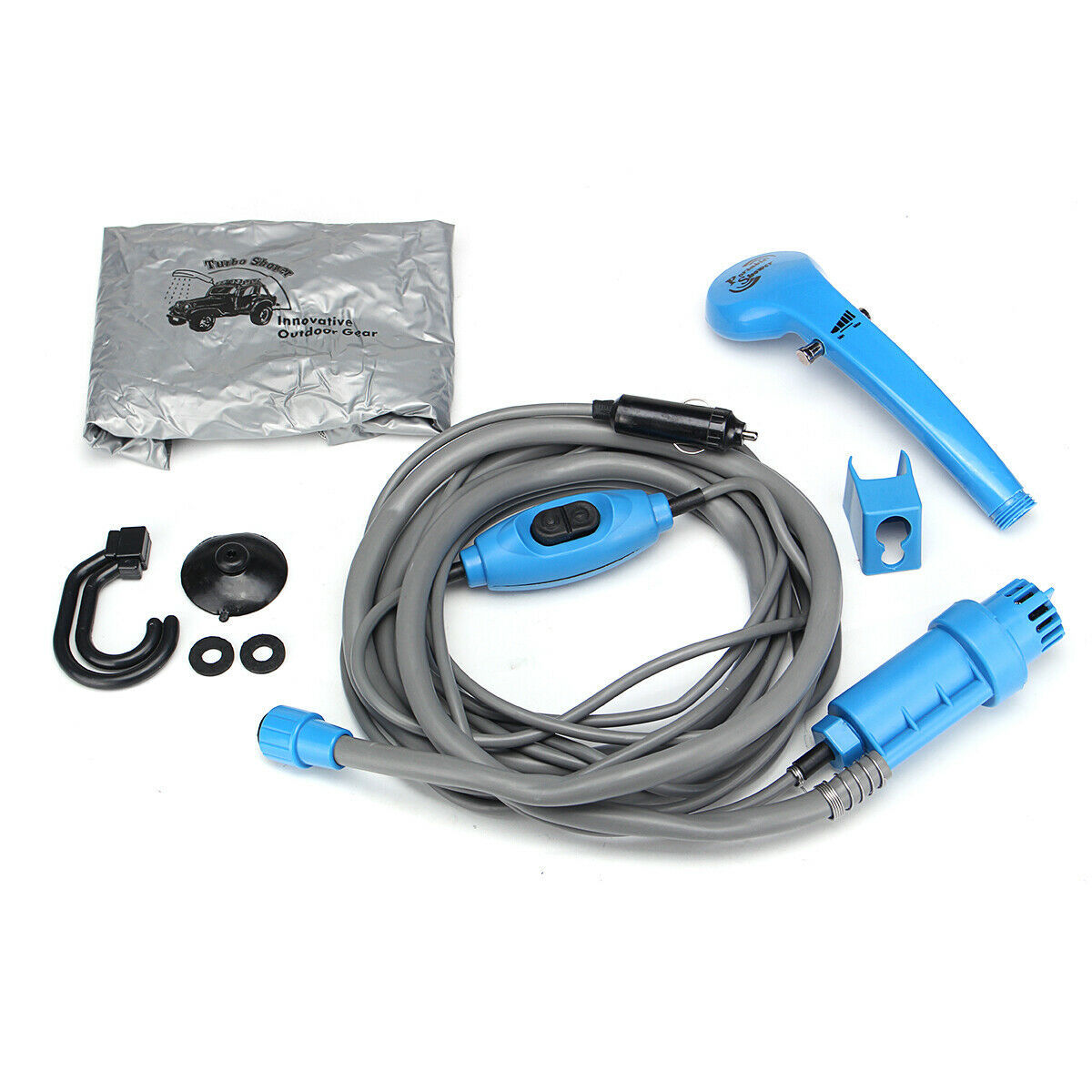 Car shower, outdoor camping, self-driving car shower, camping portable 12V electric shower head wholesale manufacturer Item Picture