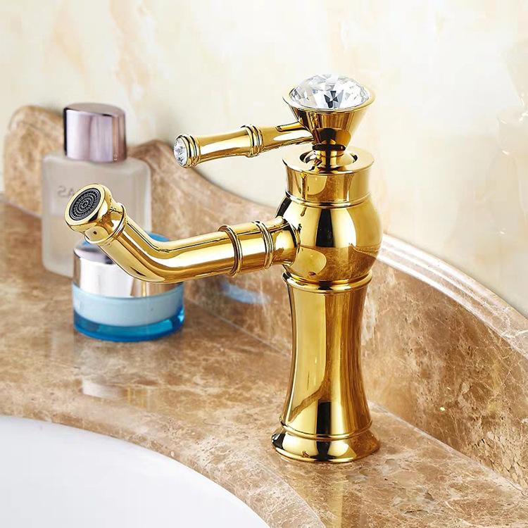 All-copper electroplated faucet, bathroom basin faucet, countertop basin faucet, hot and cold washbasin faucet Application Scenario