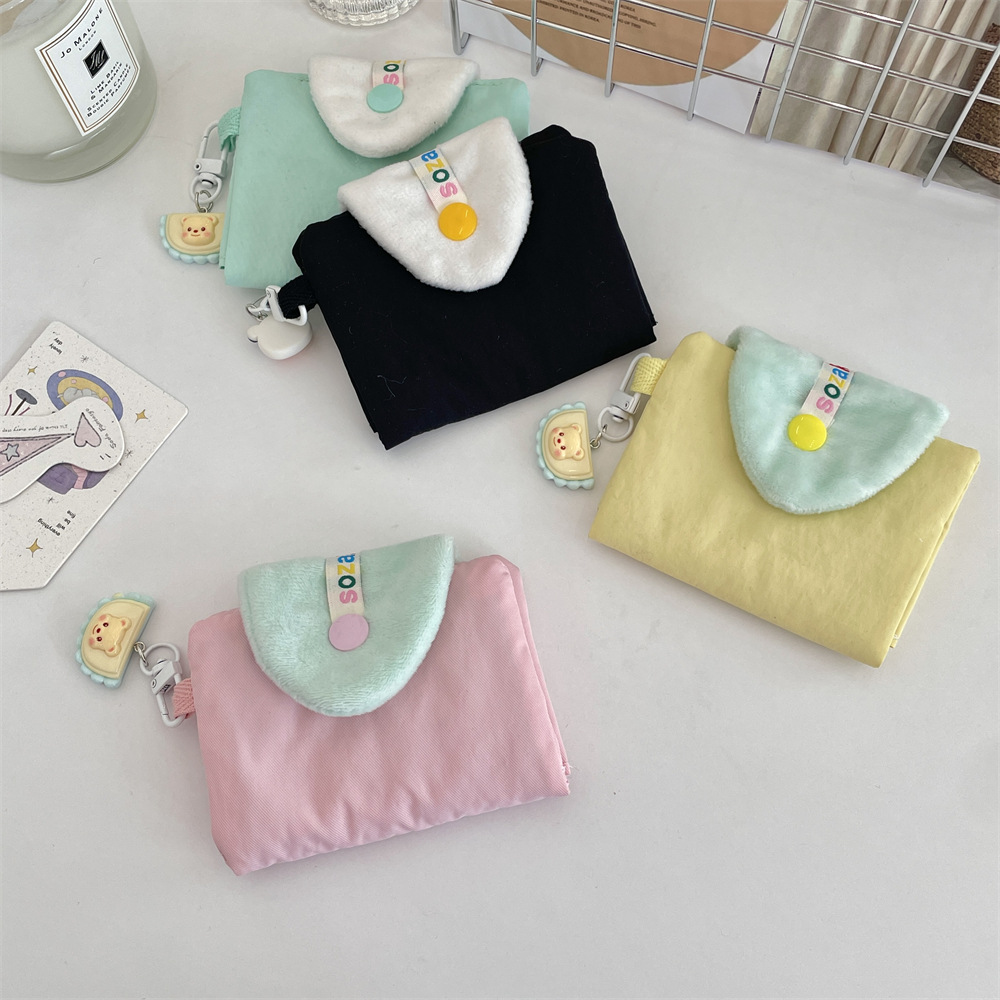 52161 Cute and sweet Card case, student push-button coin purse, pendant, small wallet, multi-functional ID card case details Picture
