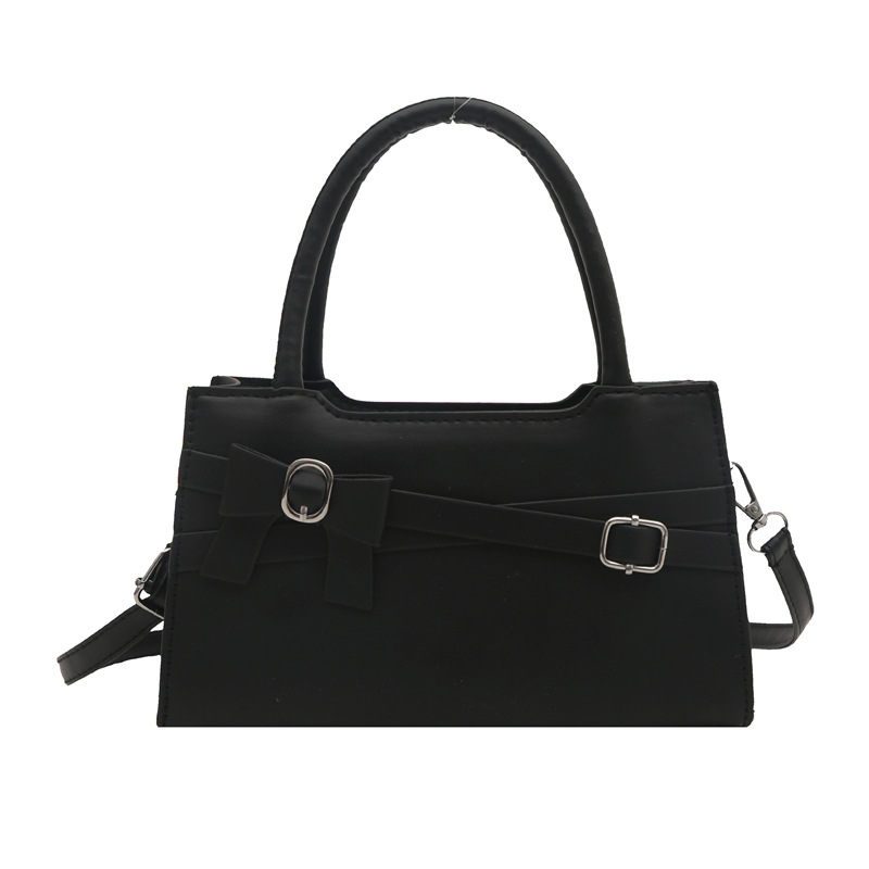 Korean trendy bow hand-held small square bag 2025 Spring New style simple and stylish texture single-shoulder bag crossbody bag Item Picture