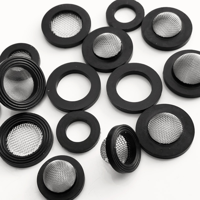 4 minutes 6 minutes 1 inch rubber silicone gasket, concave-convex stainless steel filter screen sealing ring, showerhead hose rubber gasket Specification drawing