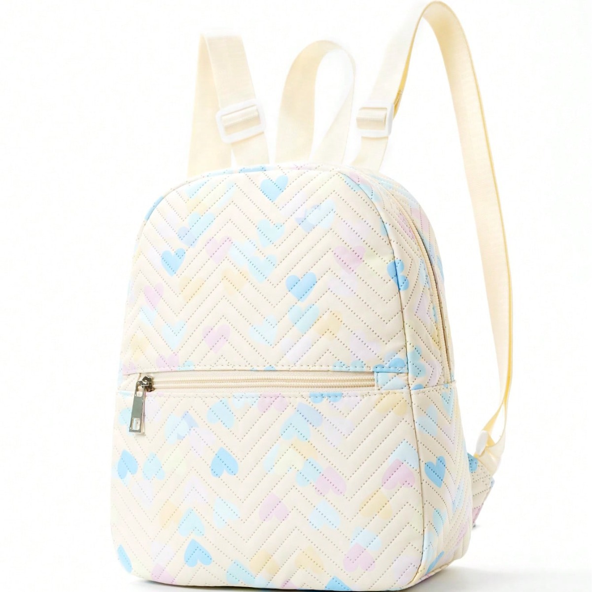 New trendy printed multi-color nylon backpack for women's backpacks in foreign trade. It's a lightweight and large-capacity backpack for women to go out details Picture