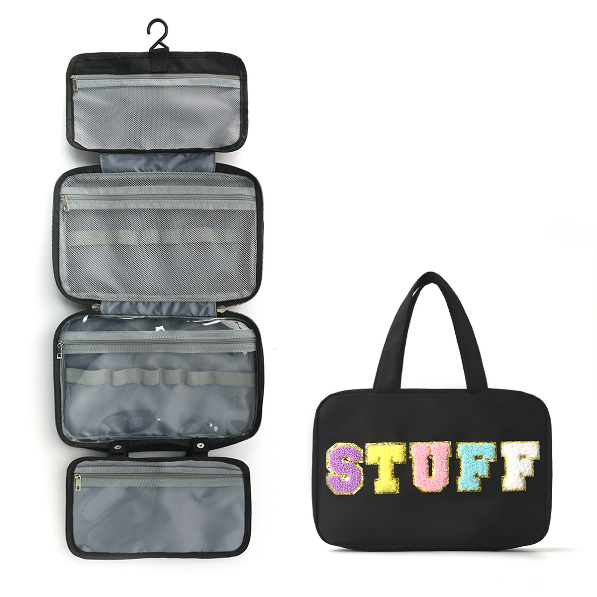 Amazon cross-border 40% off dry and wet separation toiletry bag, hanging one-piece storage, portable toiletry and cosmetics bag Application Scenario