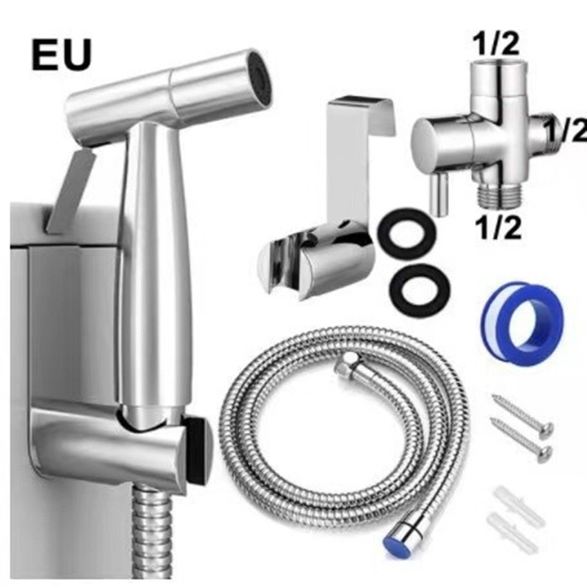 Toilet companion, women's washing machine, spray gun set, high-pressure booster nozzle, toilet spray gun, 304 stainless steel Item Picture